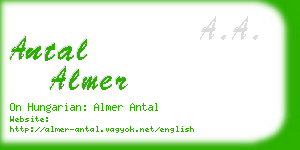 antal almer business card